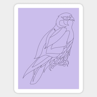 peregrine falcon line art ecopop Magnet